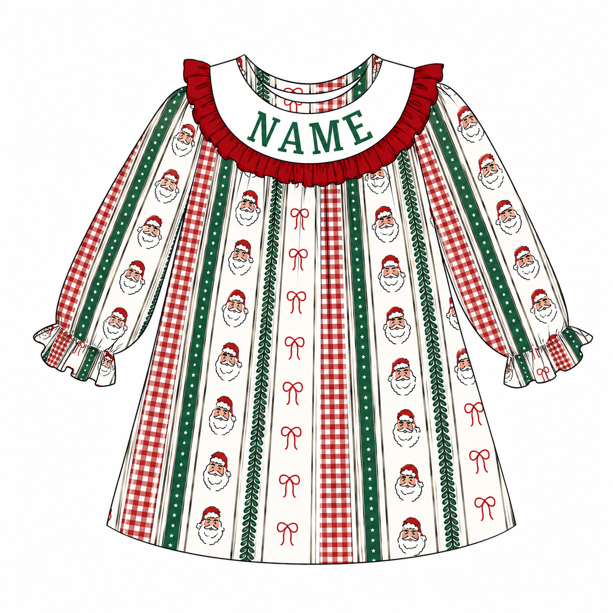 PO- CUSTOM Vintage Santa Lane Dress