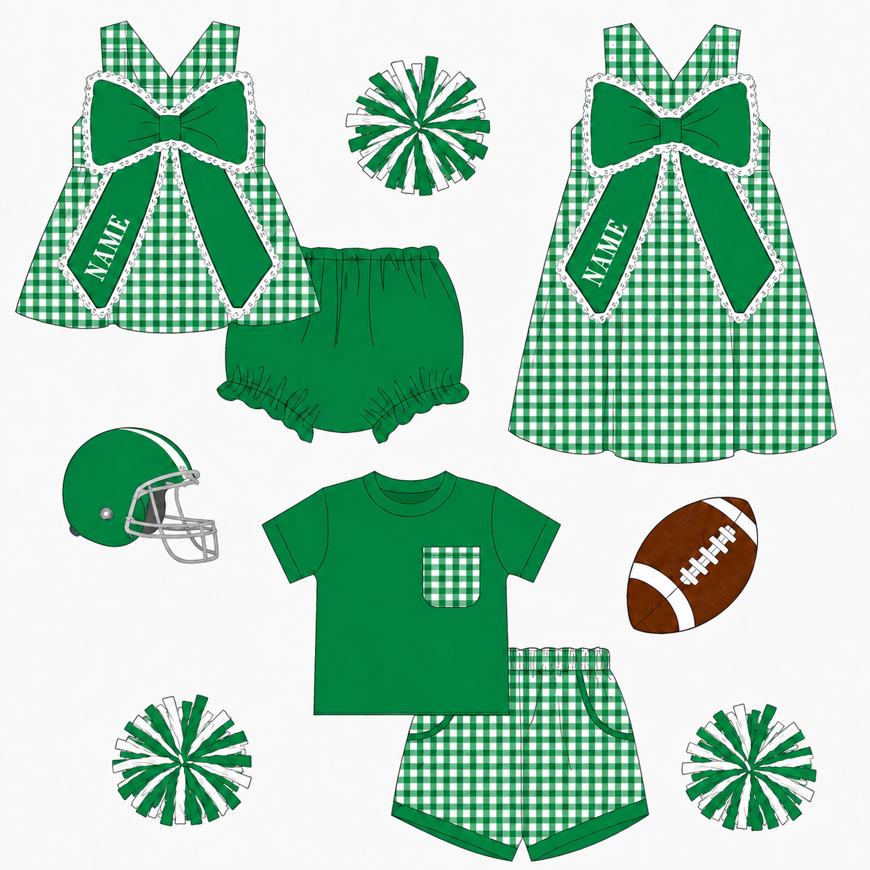 PO- Kelly Green & White Team Sets