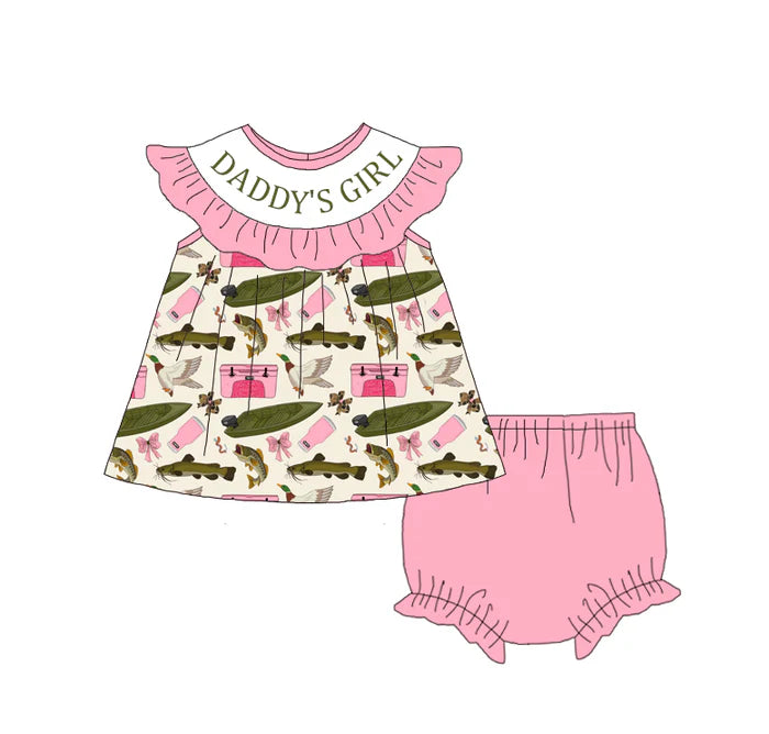 PO- Daddy's Girl Fishing Bloomer Set