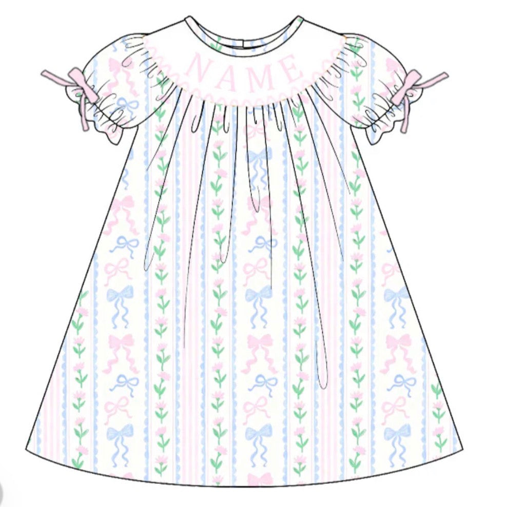 PO- CUSTOM PETALS & BOWS DRESS