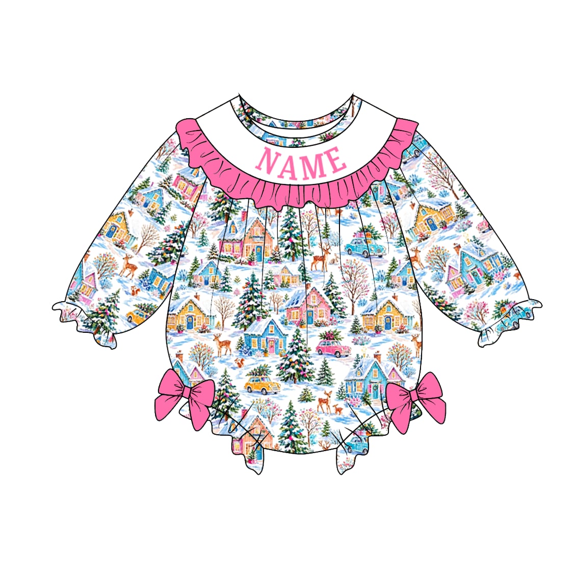 PO- Custom Christmas Cottage Lane Bubble