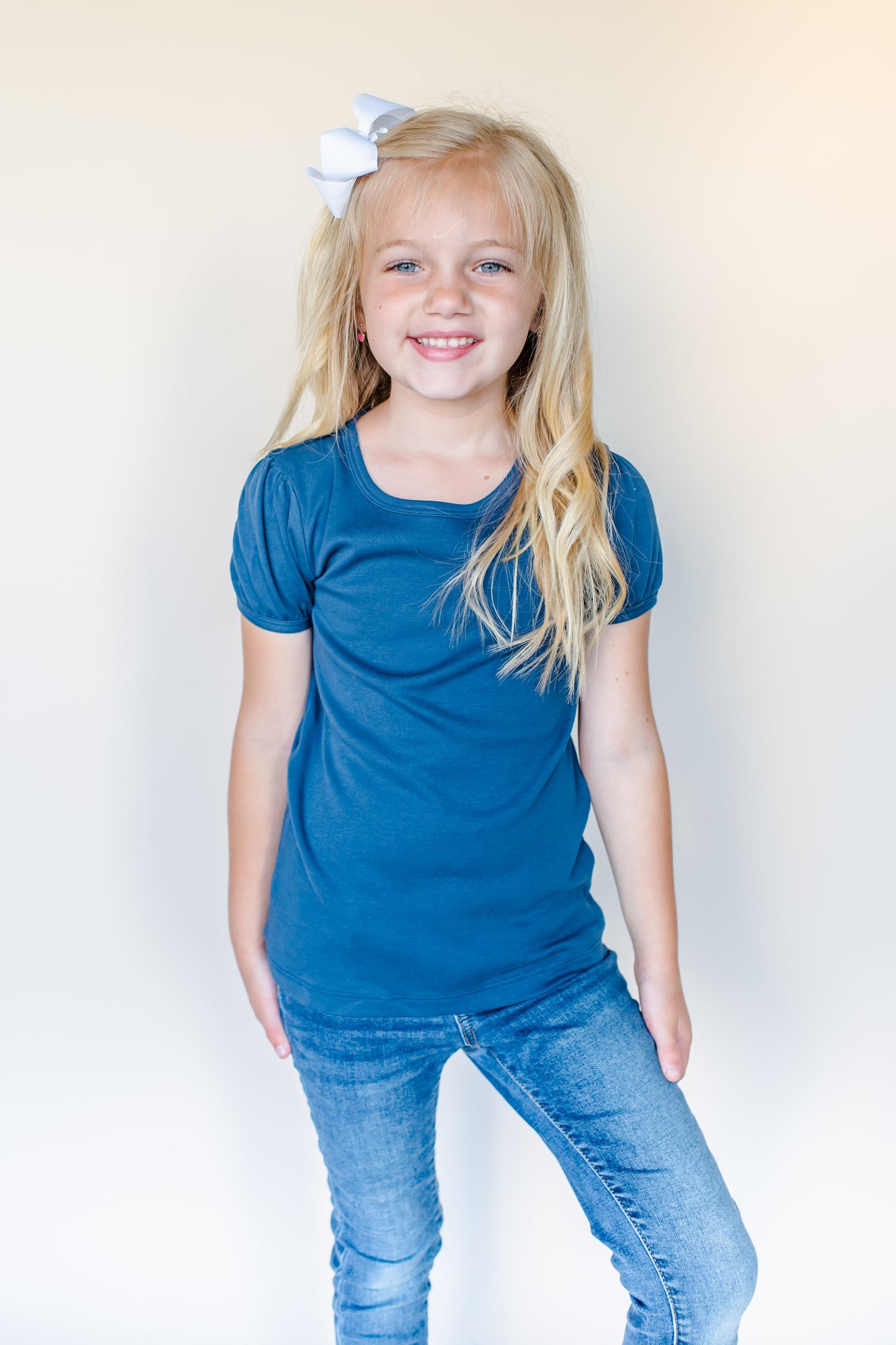 Girl's Short Sleeve Puff Shirt
