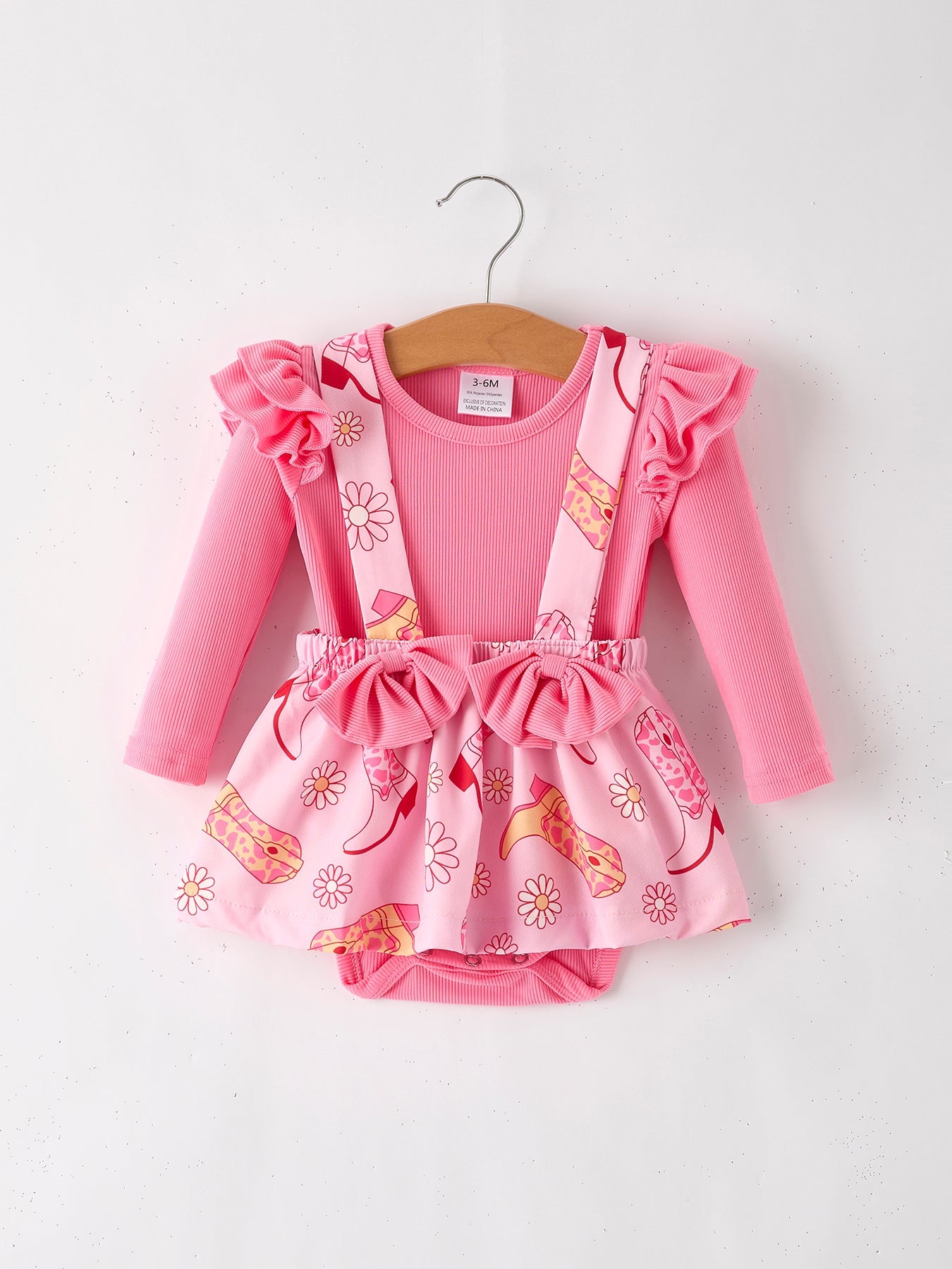 Girls Leopard Romper Of 6 Pcs In One Package