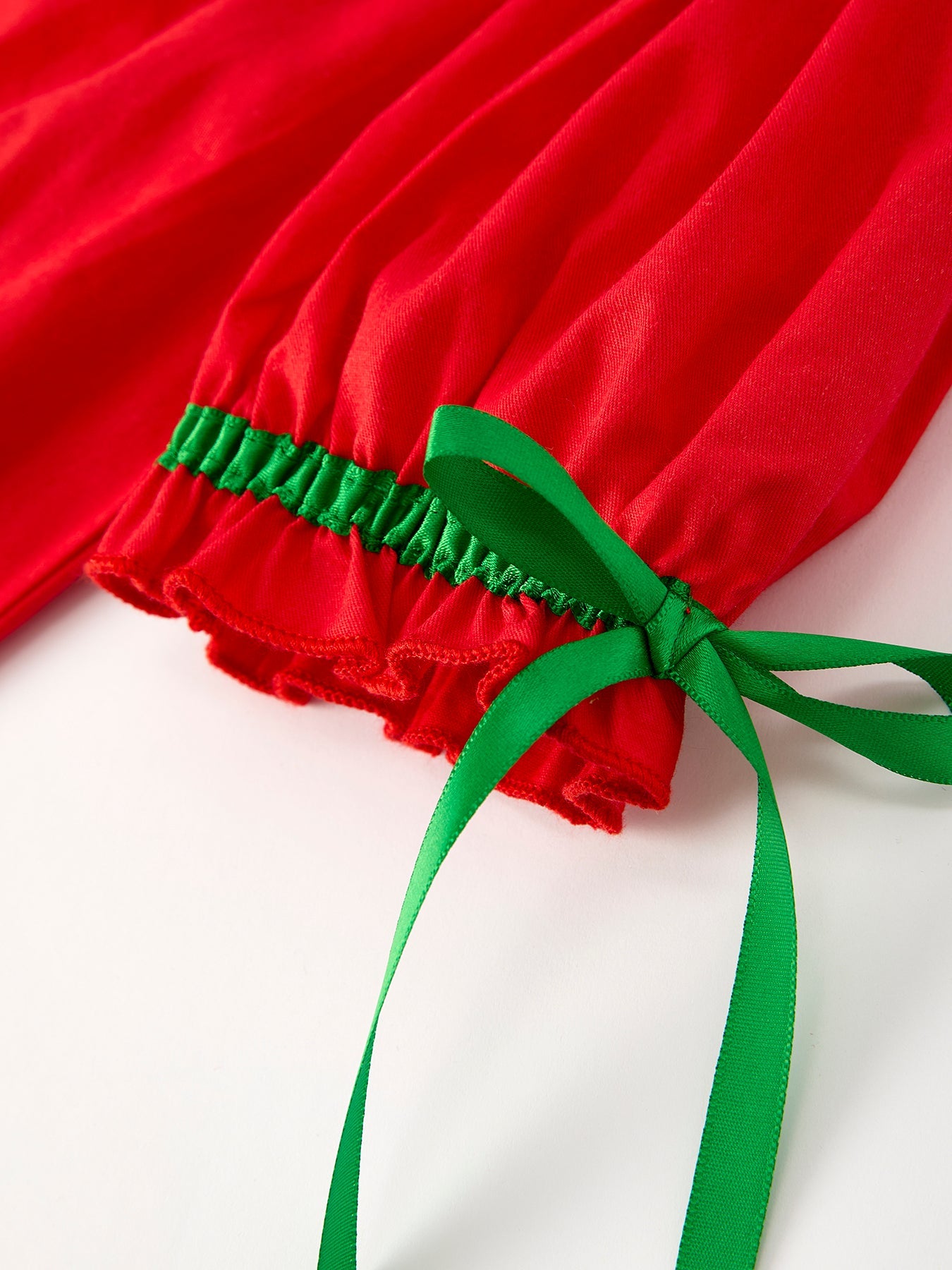 Christmas Girls Dress : Adorable Green Christmas Tree Embroidery