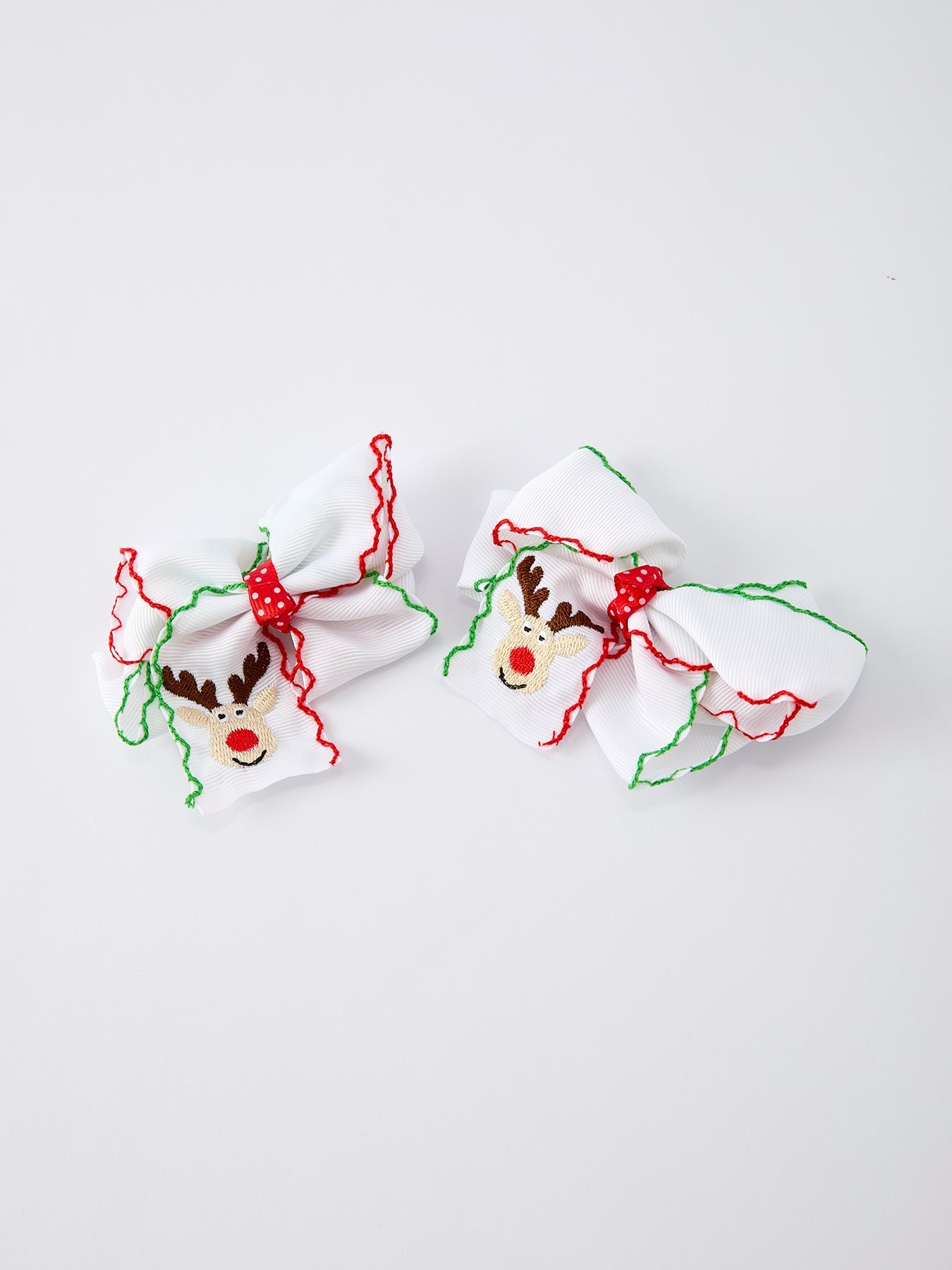 Christmas Cute Reindeer Hair Bows: Full of Holiday Spirit(2PCS)