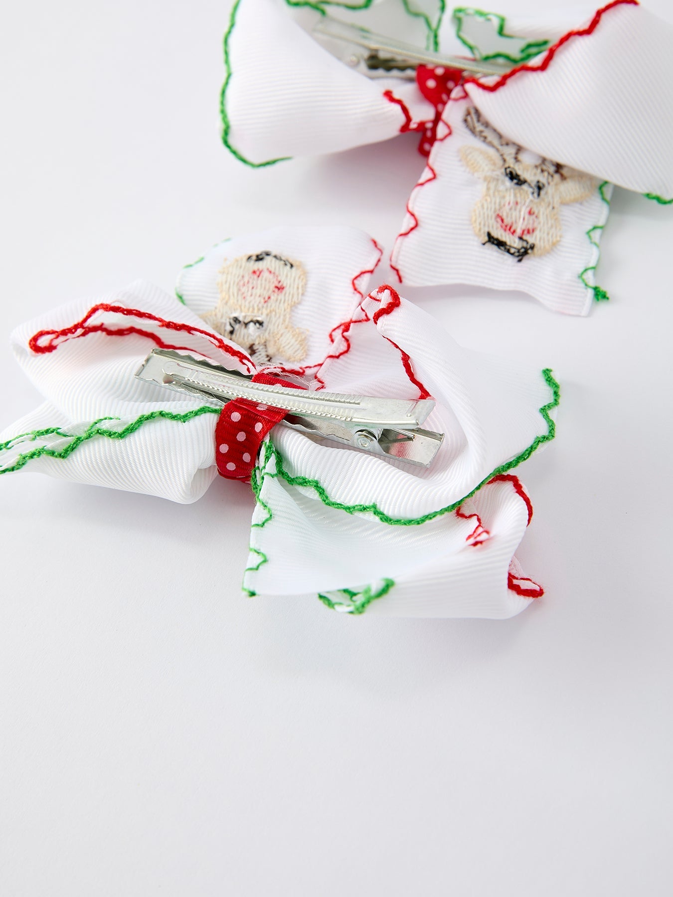 Christmas Cute Reindeer Hair Bows: Full of Holiday Spirit(2PCS)