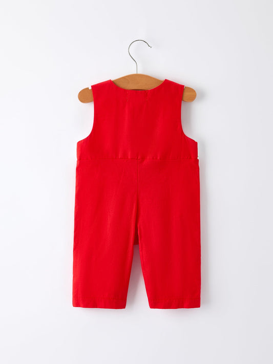 Christmas Baby Boys Romper: Adorable Green Christmas Tree Embroidery