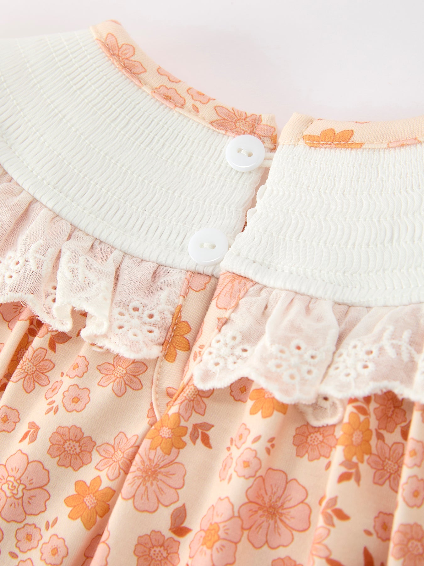 Thanksgiving Turkey Floral Lace Bubble Girls Romper