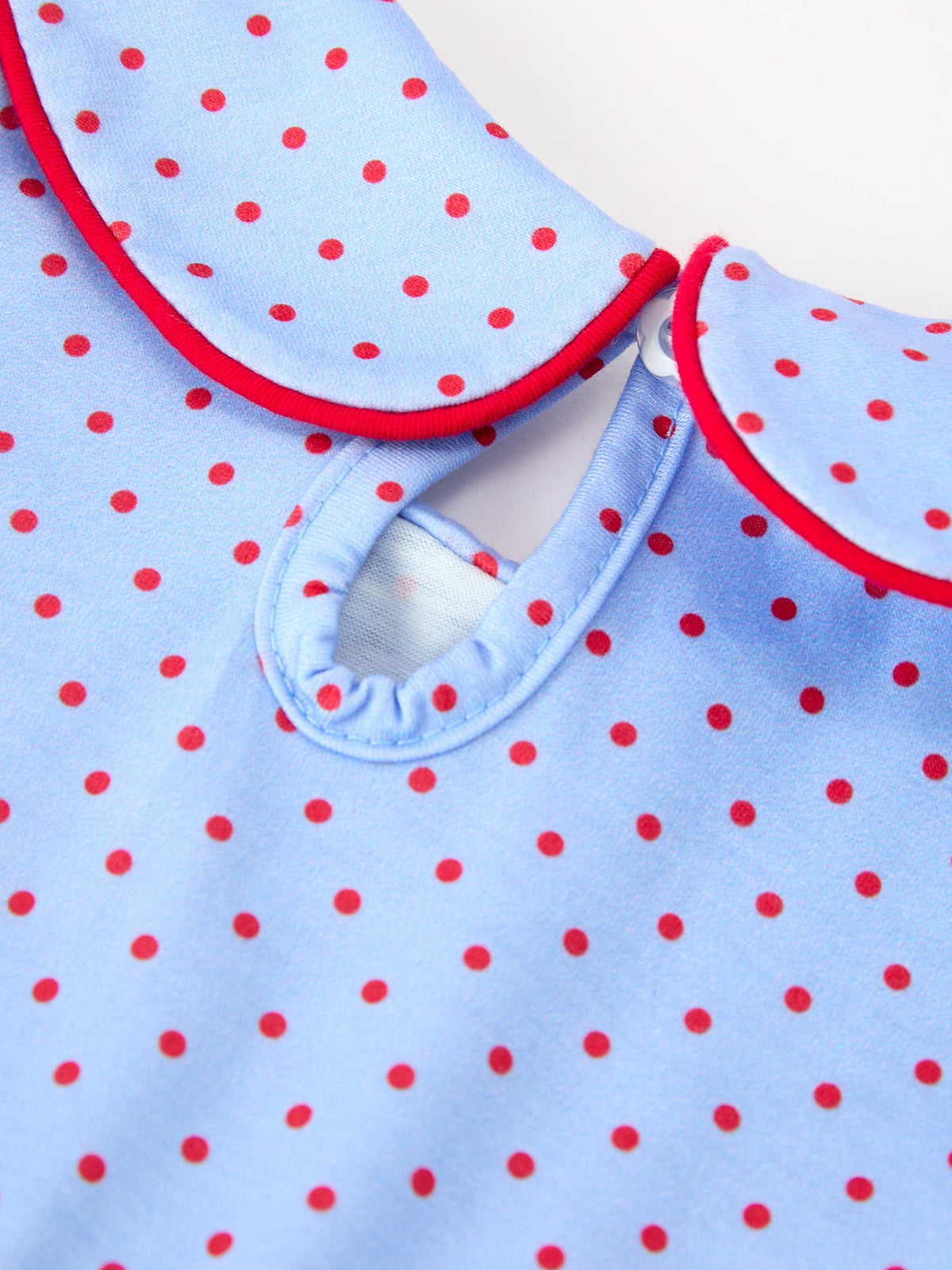 Girls Valentine's Day Blue Heart & Bow Smocked Dress