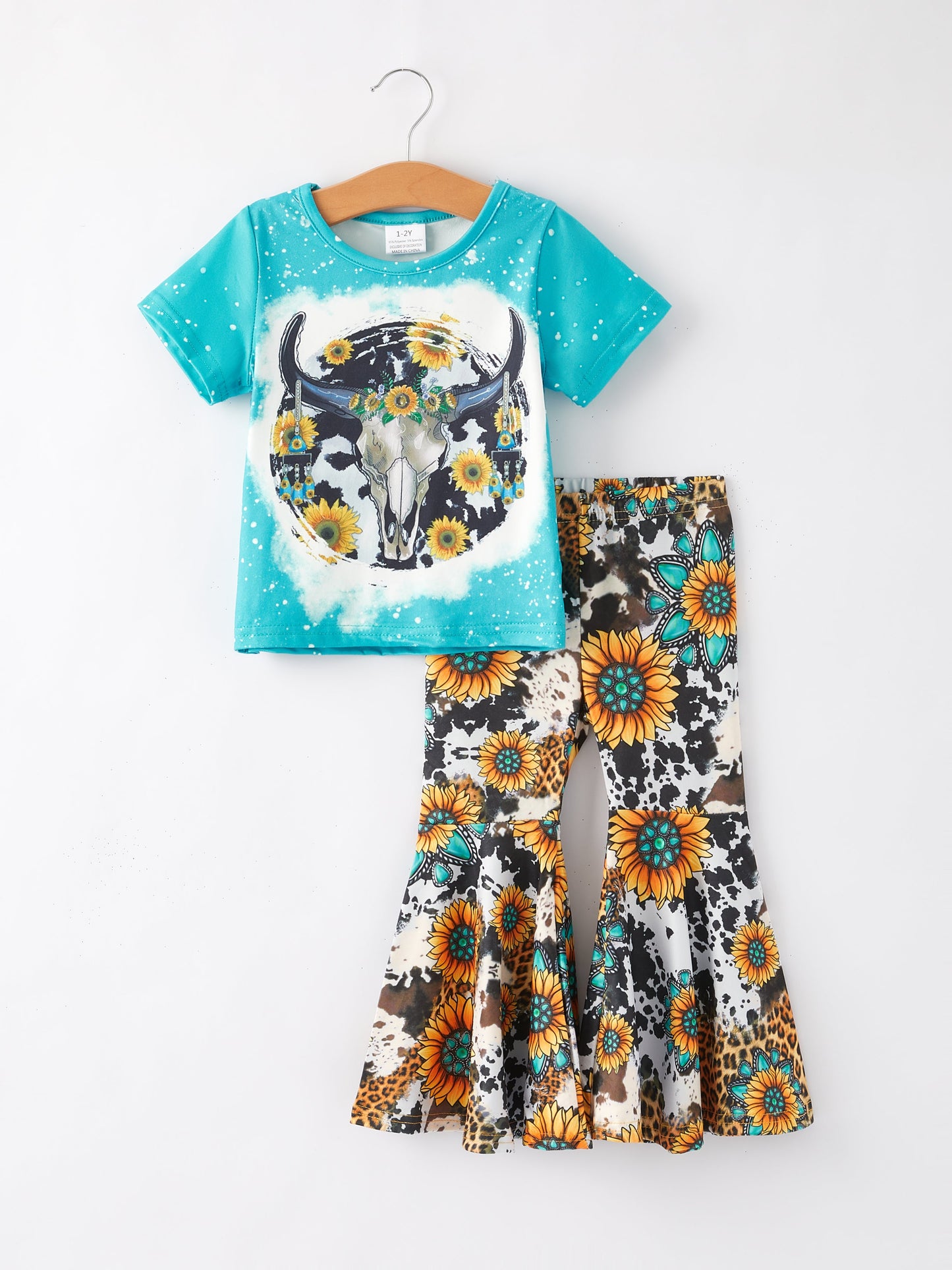 Girls Western Flora Leopard Print Six-Piece Set