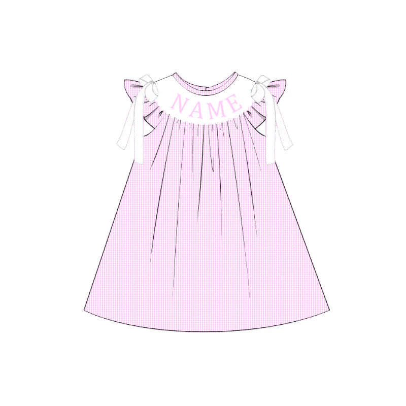 PO- CUSTOM Pink Gingham Dress