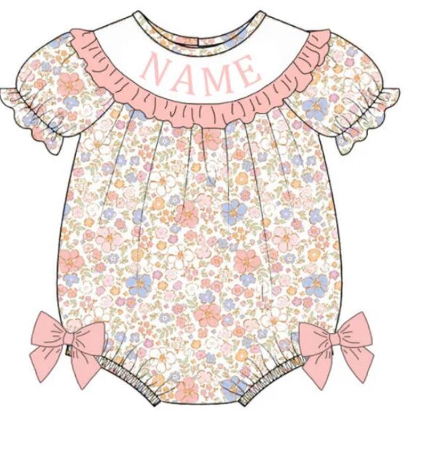 PO- CUSTOM Peach Floral Bubble