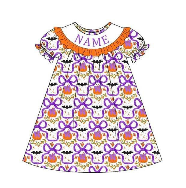 PO- CUSTOM Boo Bows & Pumpkin Dress