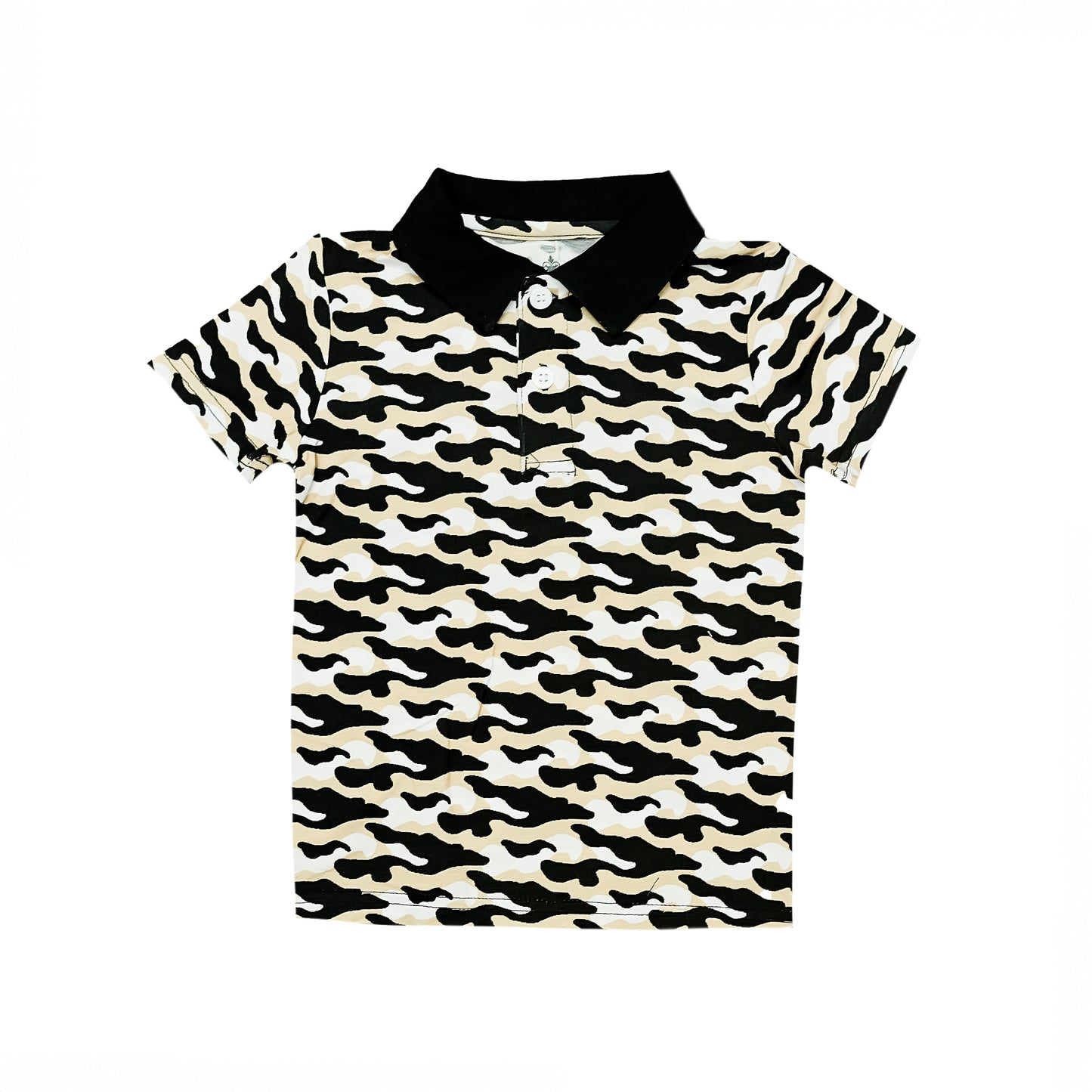 Black and Gold Camo Polo