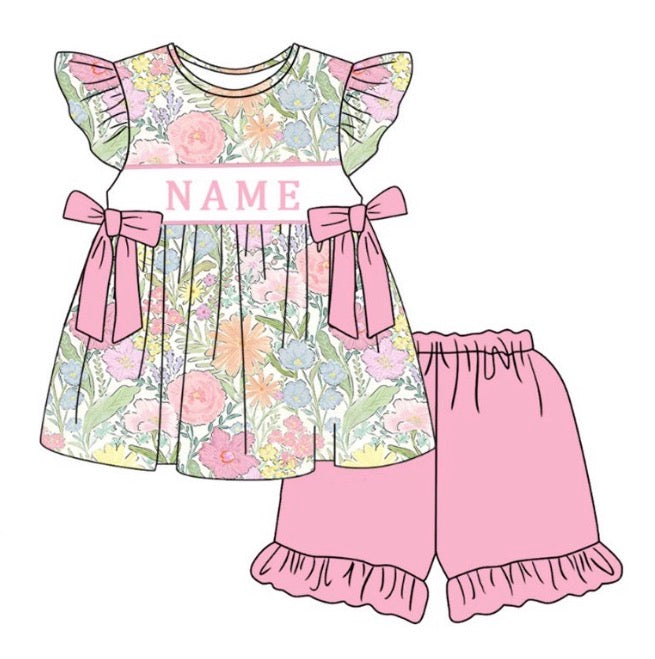 PO-CUSTOM Rosie's Spring Garden Girls Shorts Set
