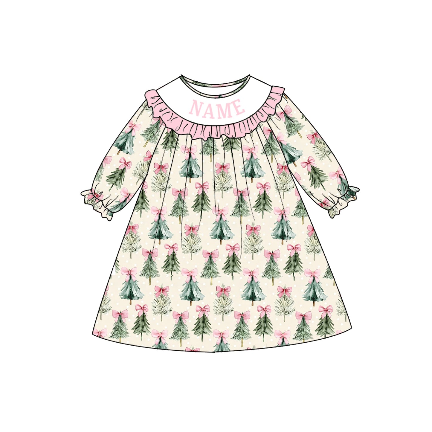 PO- CUSTOM Blush Christmas Tree Dress