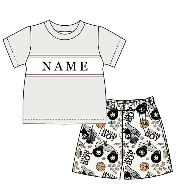 PO- CUSTOM Mama's Boy MT Shorts Set