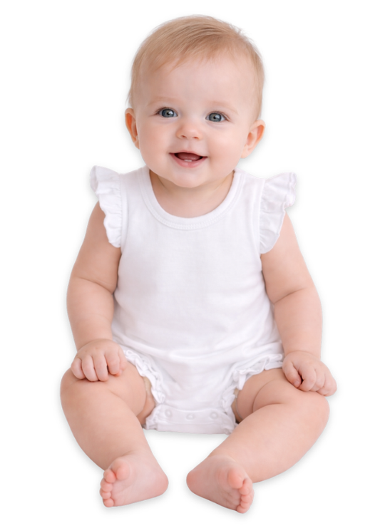 Poly/Cotton Baby Bubble -- Sublimation Blank | Girl's Angel Sleeve & Unisex | Sizes 3-6M-2T