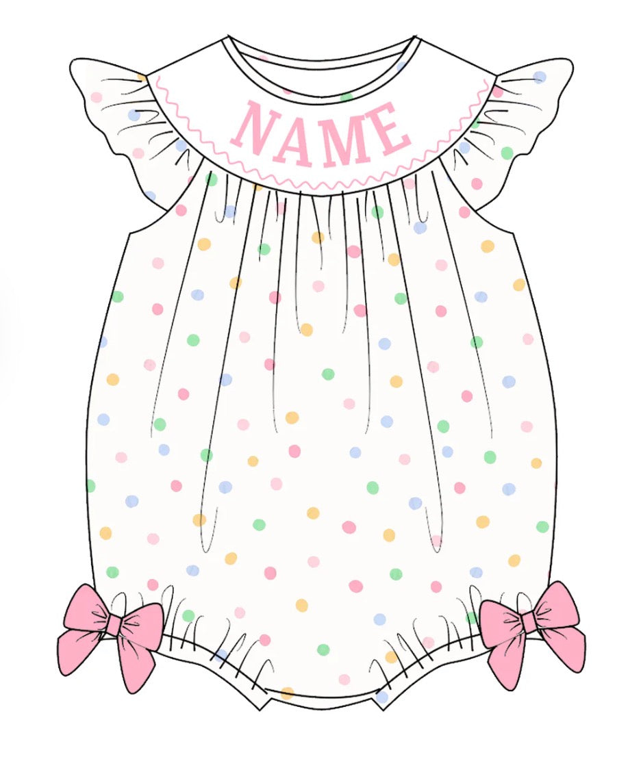 PO-CUSTOM POLKA DOT & BOWS BUBBLE