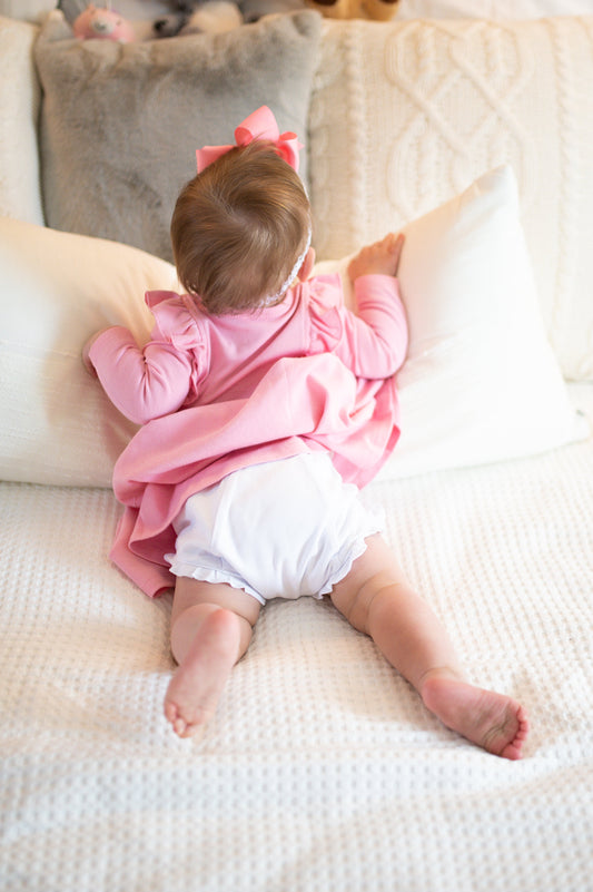 Baby Girl Bloomers – Cotton Boutique Blank for Embroidery & Monogram | 3 Colors | 0-6M–18-24M