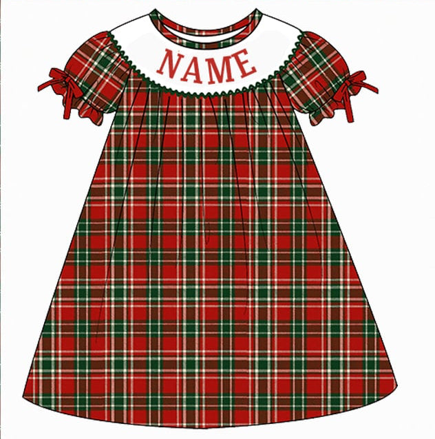PO- CUSTOM Christmas Cheer Plaid Dress