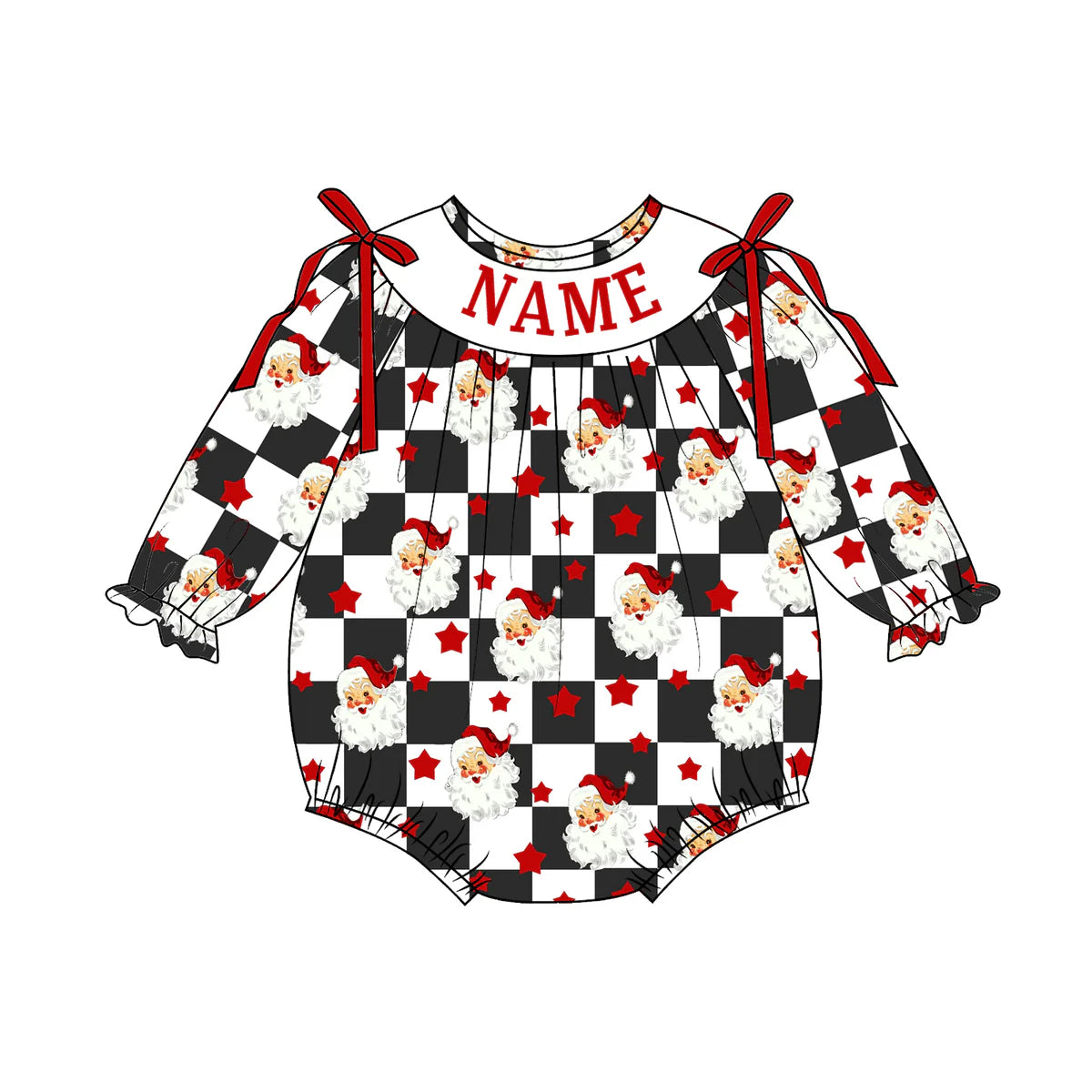PO- CUSTOM Checkered Santa Bubble