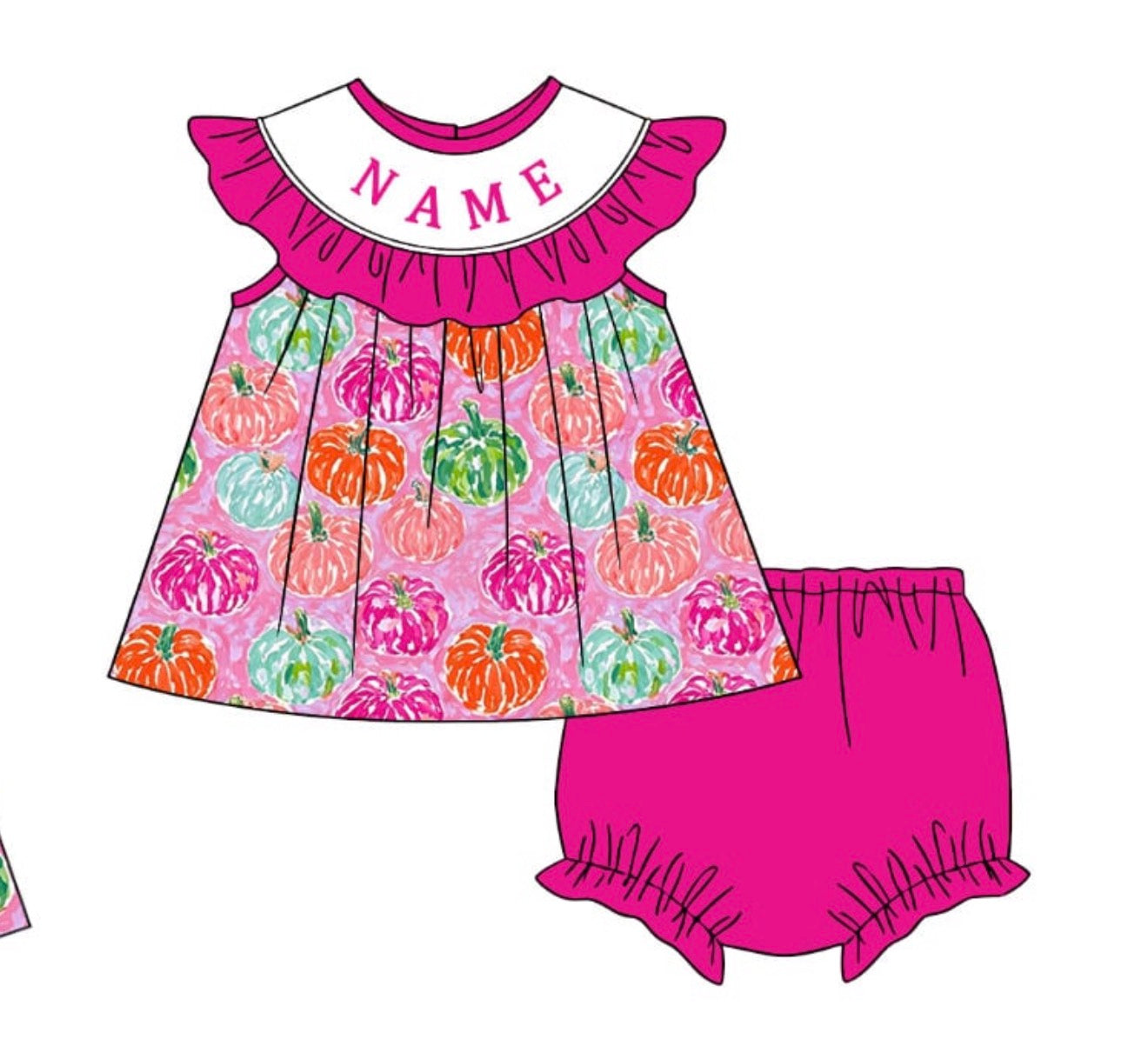 PO- CUSTOM Pretty in Pumpkins bloomer set