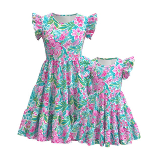 Pink Paradise Flutter Mommy and Me Set