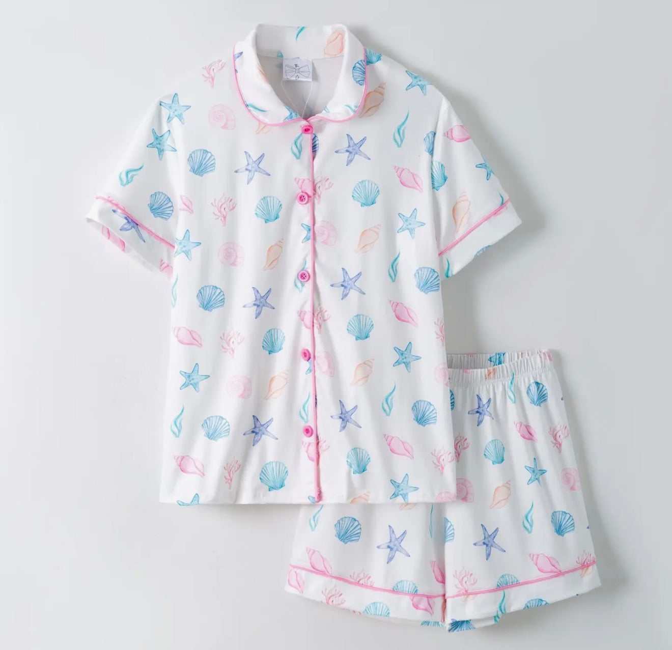Mommy & Me Pastel Seashell Pajama Set