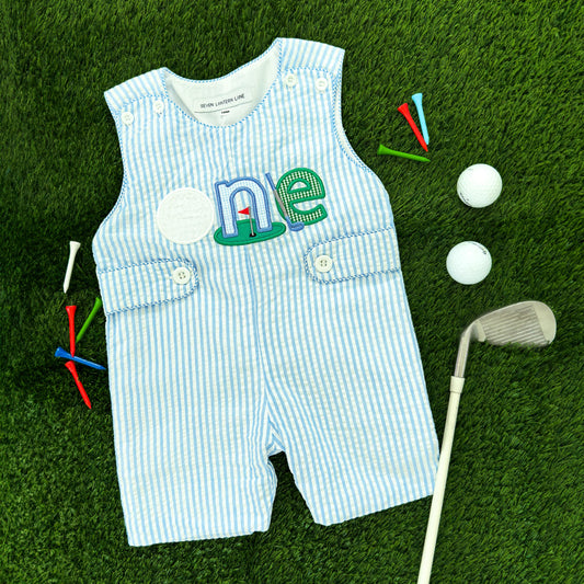 Baby Boy First Birthday Golf Outfit | Hole-In-One Jon Jon