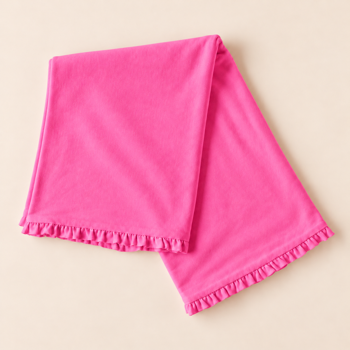 Ruffle Baby Blanket – Cotton Blank for Embroidery & Boutique │ 7 Colors │ 39” × 28”