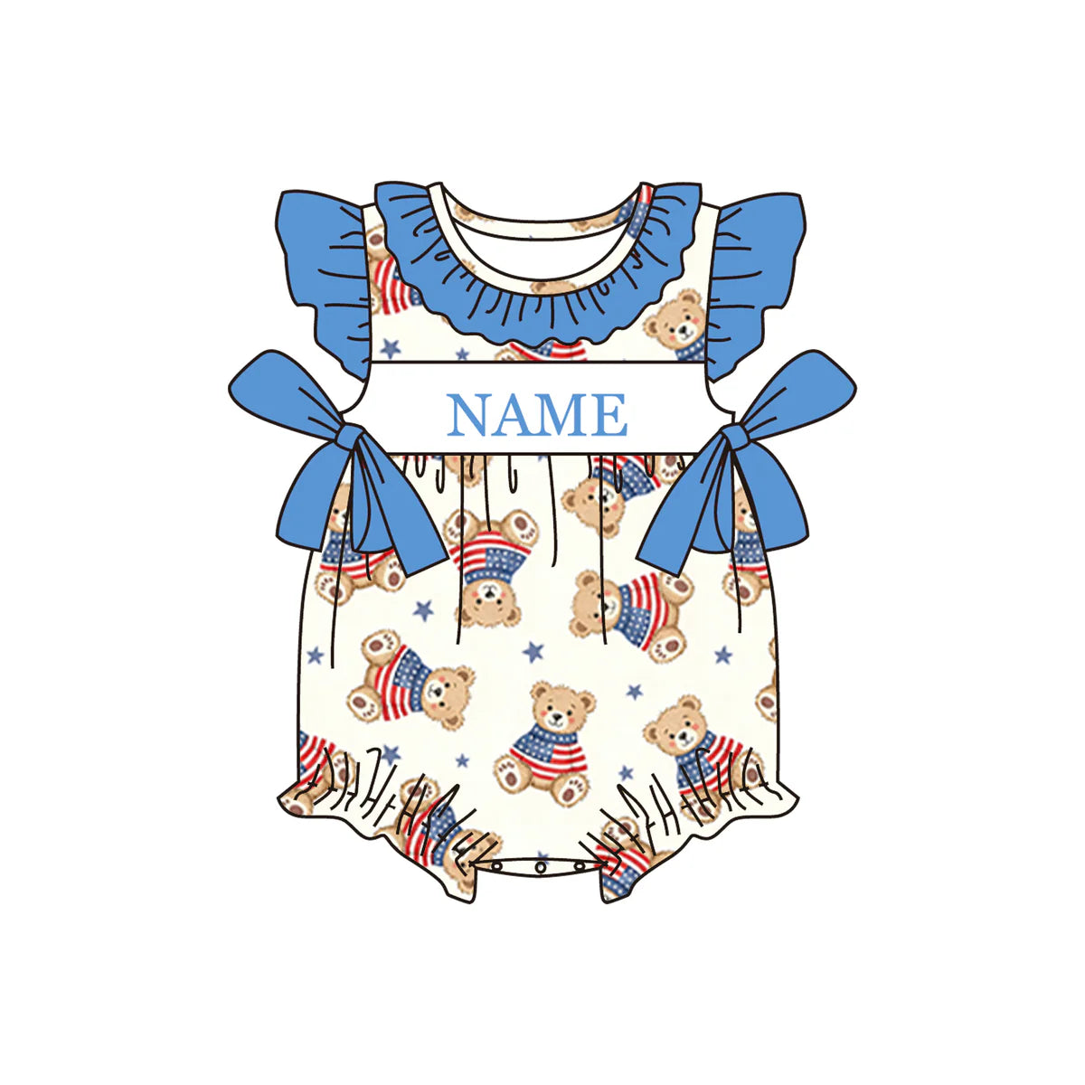 PO- CUSTOM All American Teddy Bubble