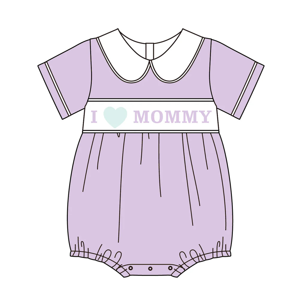PO- I Love Mom Violet Grace Collection Boy Romper