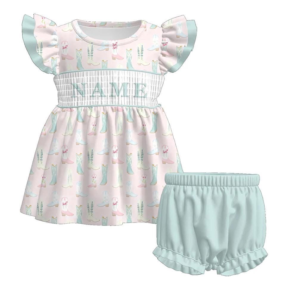 PO- CUSTOM Little Cowgirl Dreams Bloomer Set