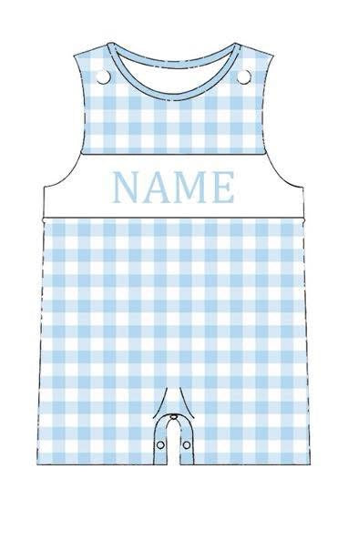 PO- Light Blue Gingham Jon Jon