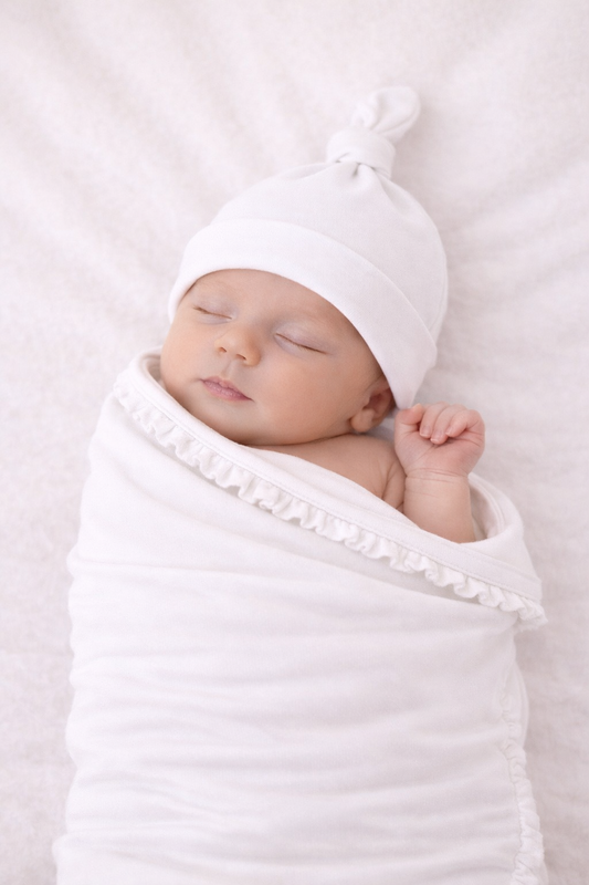 Baby Knot Hat – 100% Cotton Blank | 11 Colors | Embroidery & Monogram Ready | Newborn–3M