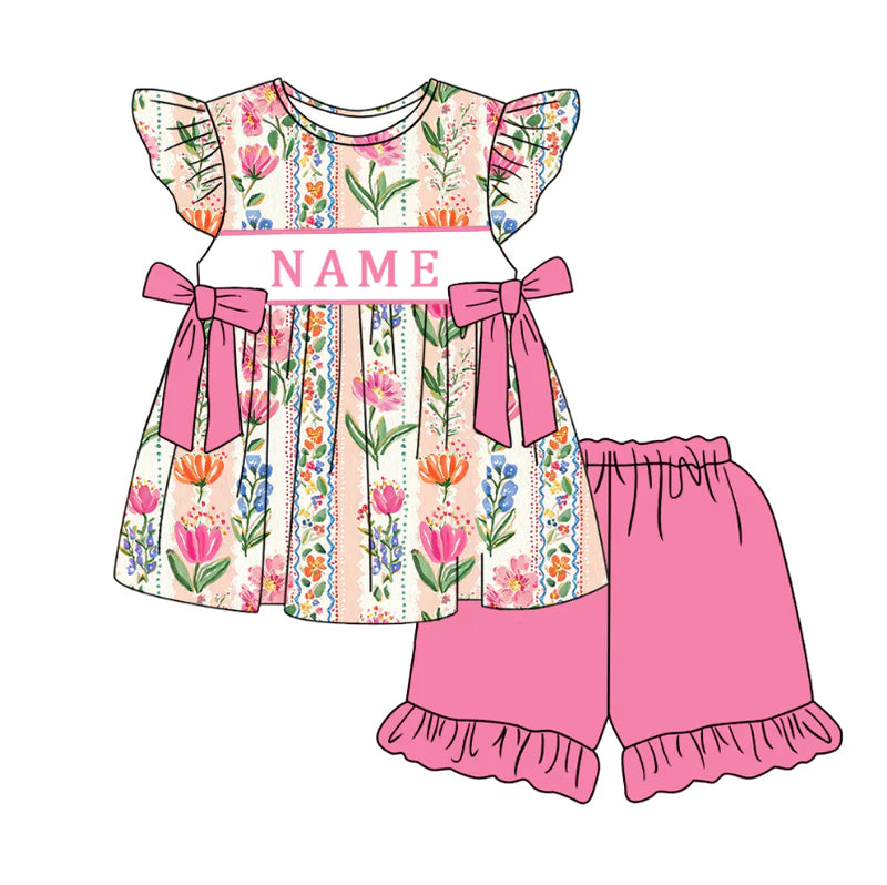PO- CUSTOM Sweet Magnolia Girls Shorts Set