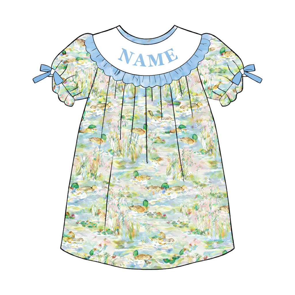 PO- CUSTOM Watercolor Duck Dress