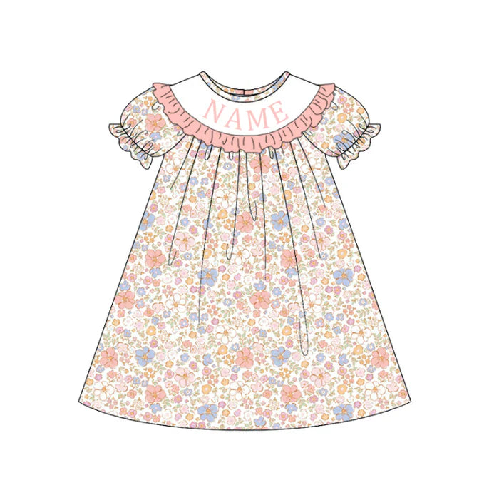 PO- CUSTOM Peach Floral Dress