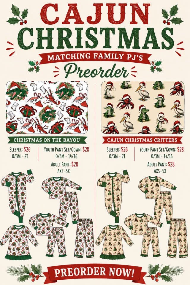 Cajun Christmas Family Pajamas
