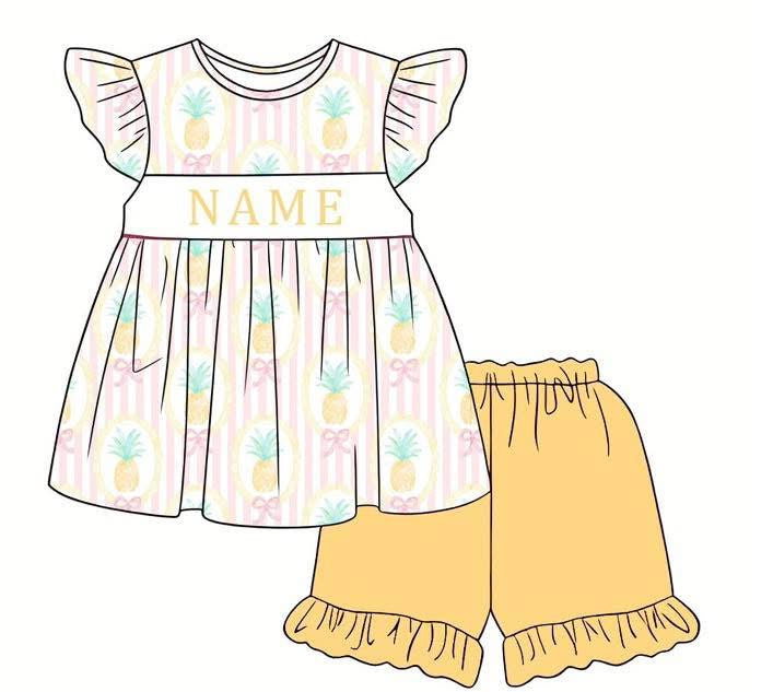 PO- CUSTOM Pineapple Kisses Shorts Set