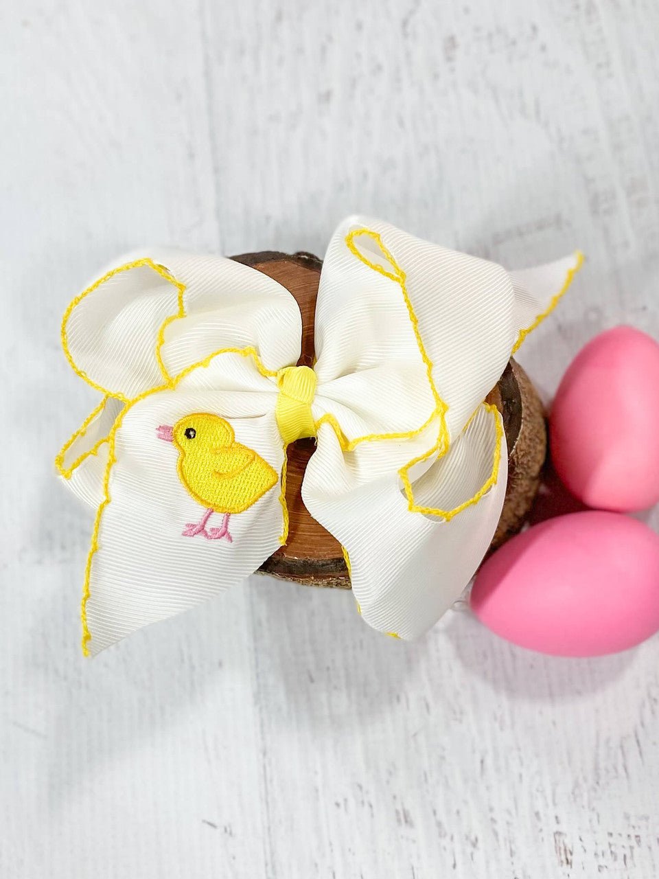 Chick-A-Dee Moonstitch Embroidered Hair Bow Headband