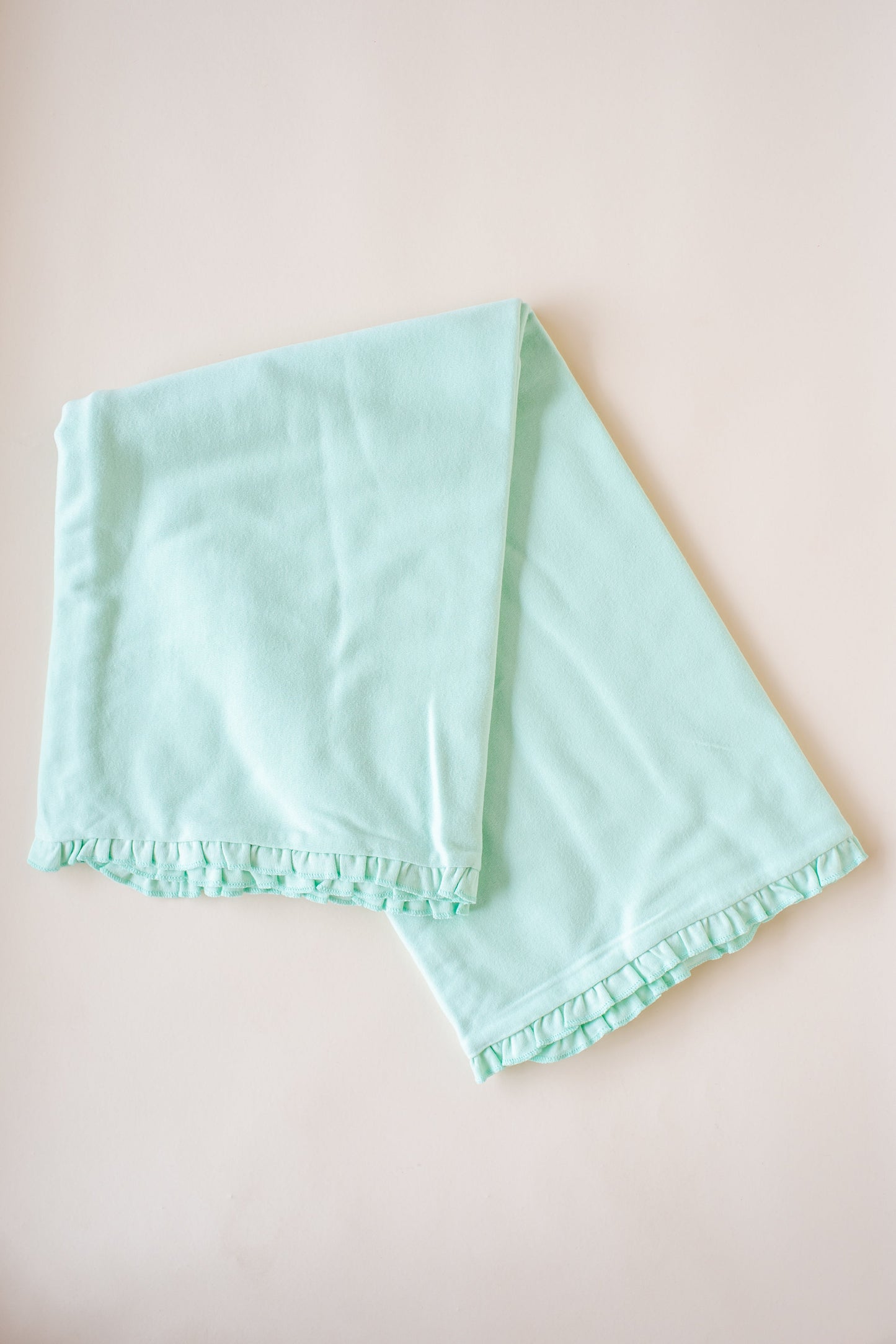 Ruffle Baby Blanket – Cotton Blank for Embroidery & Boutique │ 7 Colors │ 39” × 28”