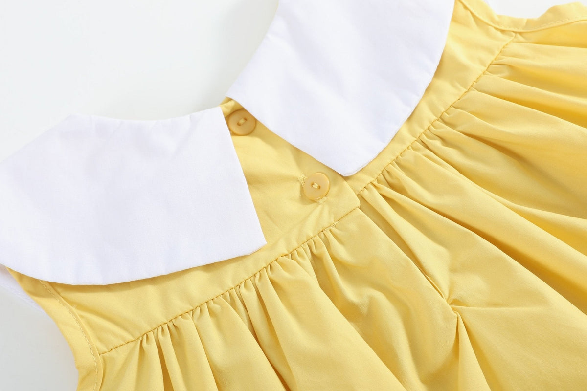 Golden Yellow Pumpkin Collared Dress