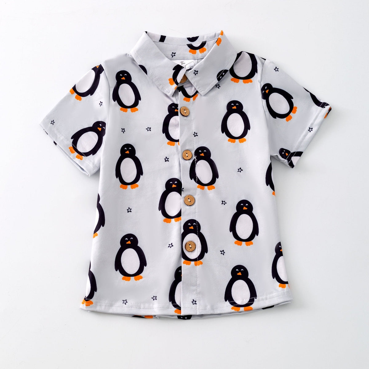 Polar Penguin Boy's Button Down Top