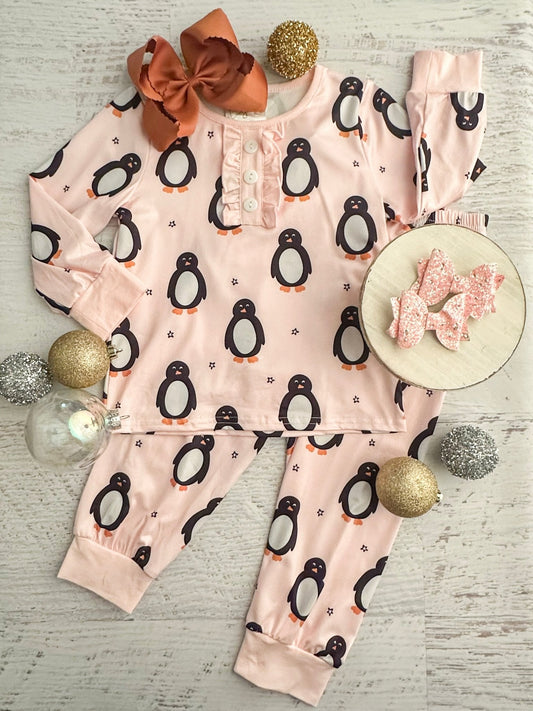 Polar Penguins Girl's Pajamas