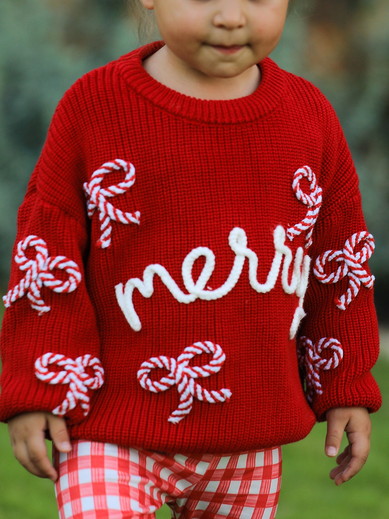 PREORDER Mom and Me Winter Christmas Red "merry" Pullover Sweater