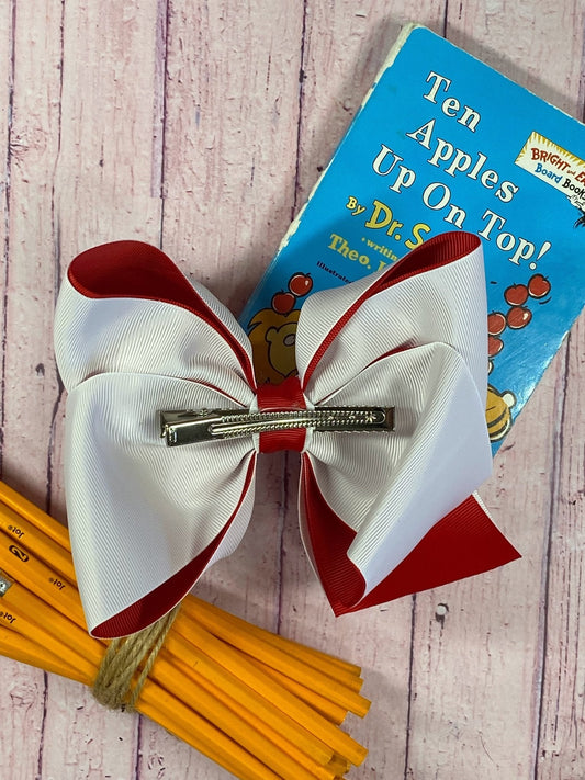 Texas Size Double Layer Extra Large Apple Hair Bow