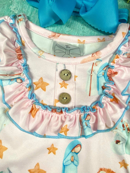 Vintage Nativity Scene Infant Onesie