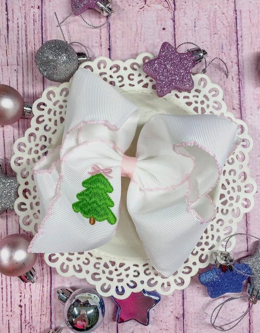 Pink Christmas Tree Embroidered Hair
Bow: Christmas 2025